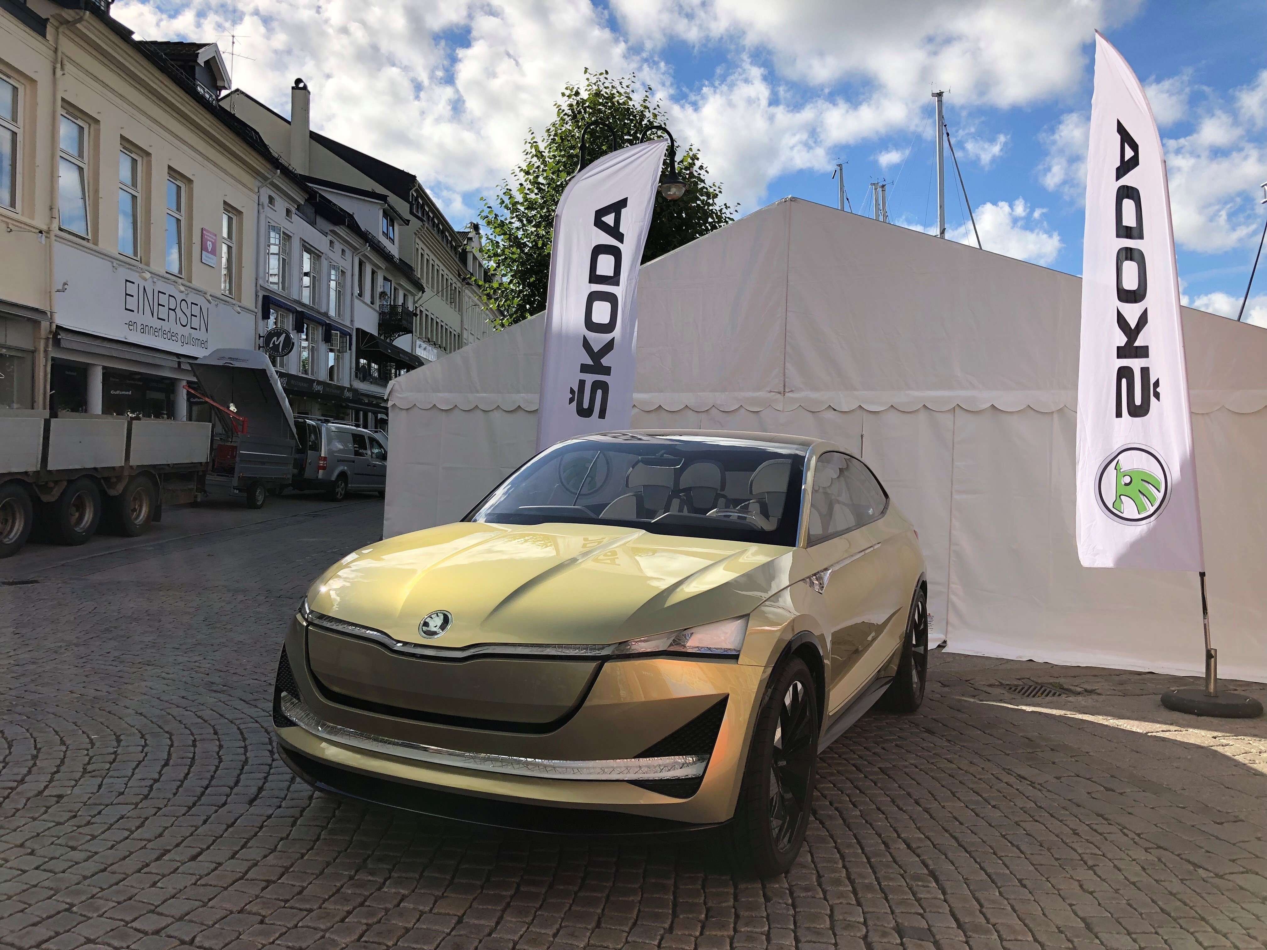 ŠKODA VISION E vises for første gang til publikum i Norge under Arendalsuka. Foto: Per Christian Worren