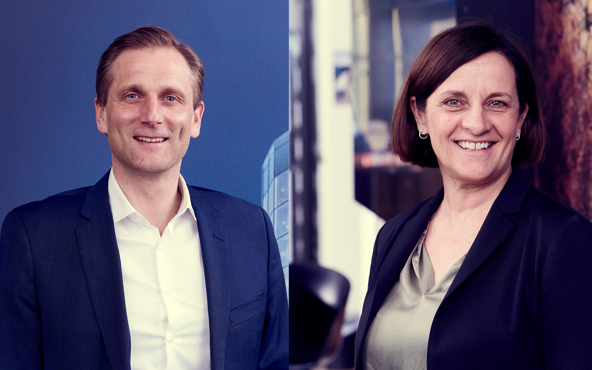 - Denne avtalen gir oss en unik anledning til å gire opp digitaliseringen av egen virksomhet, samtidig som vi får sitte i førersetet når de nye digitale bransjeplattformene skal utvikles, sier Petter Hellman, konsernsjef i Møller Mobility Group. Cathrine Klouman, Chief Digital Officer i Møller Mobility Group til høyre.