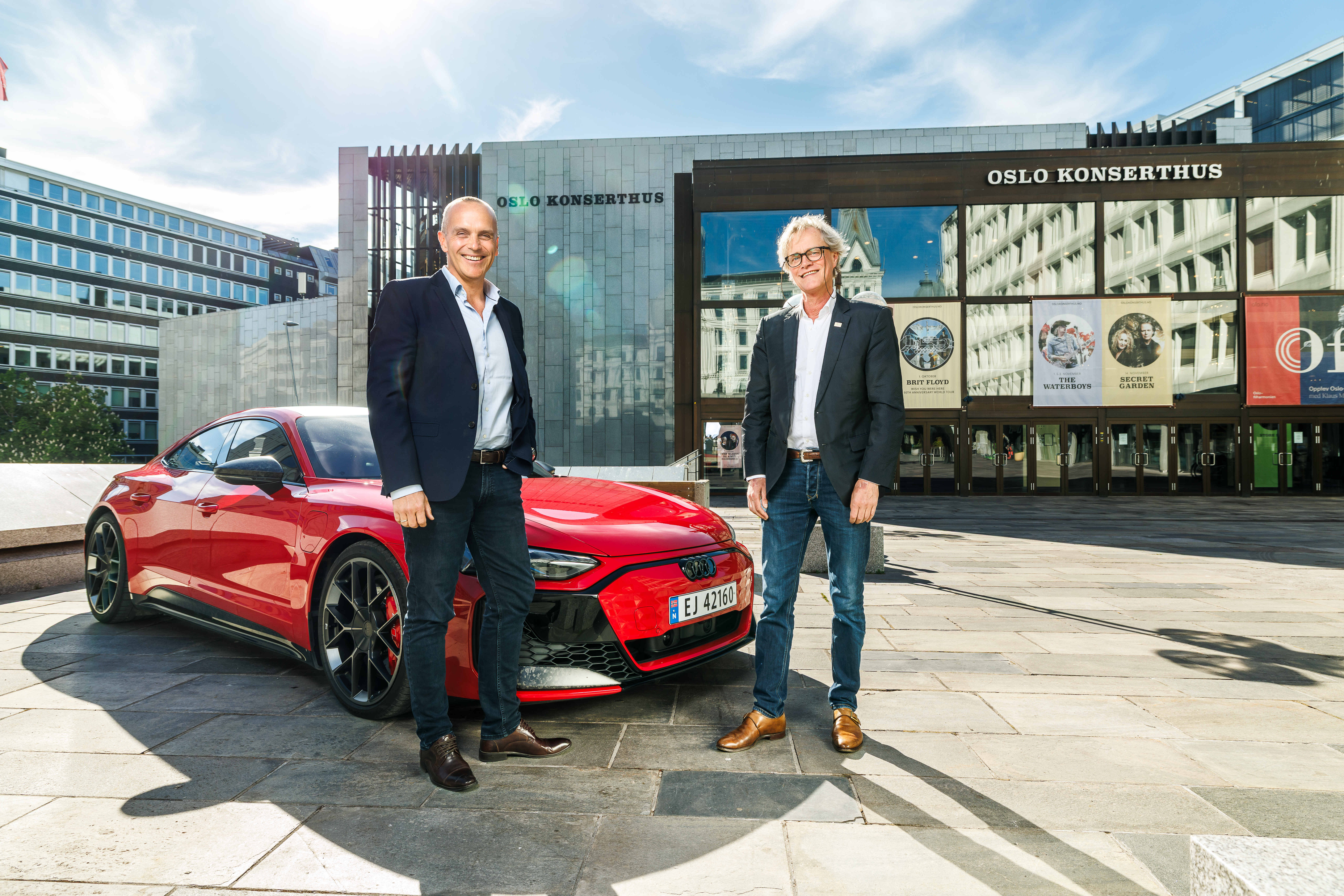 Harald Edvardsen-Eibak (adm.dir Audi Norge) og Jørgen Roll (adm.dir Oslo Konserthus)