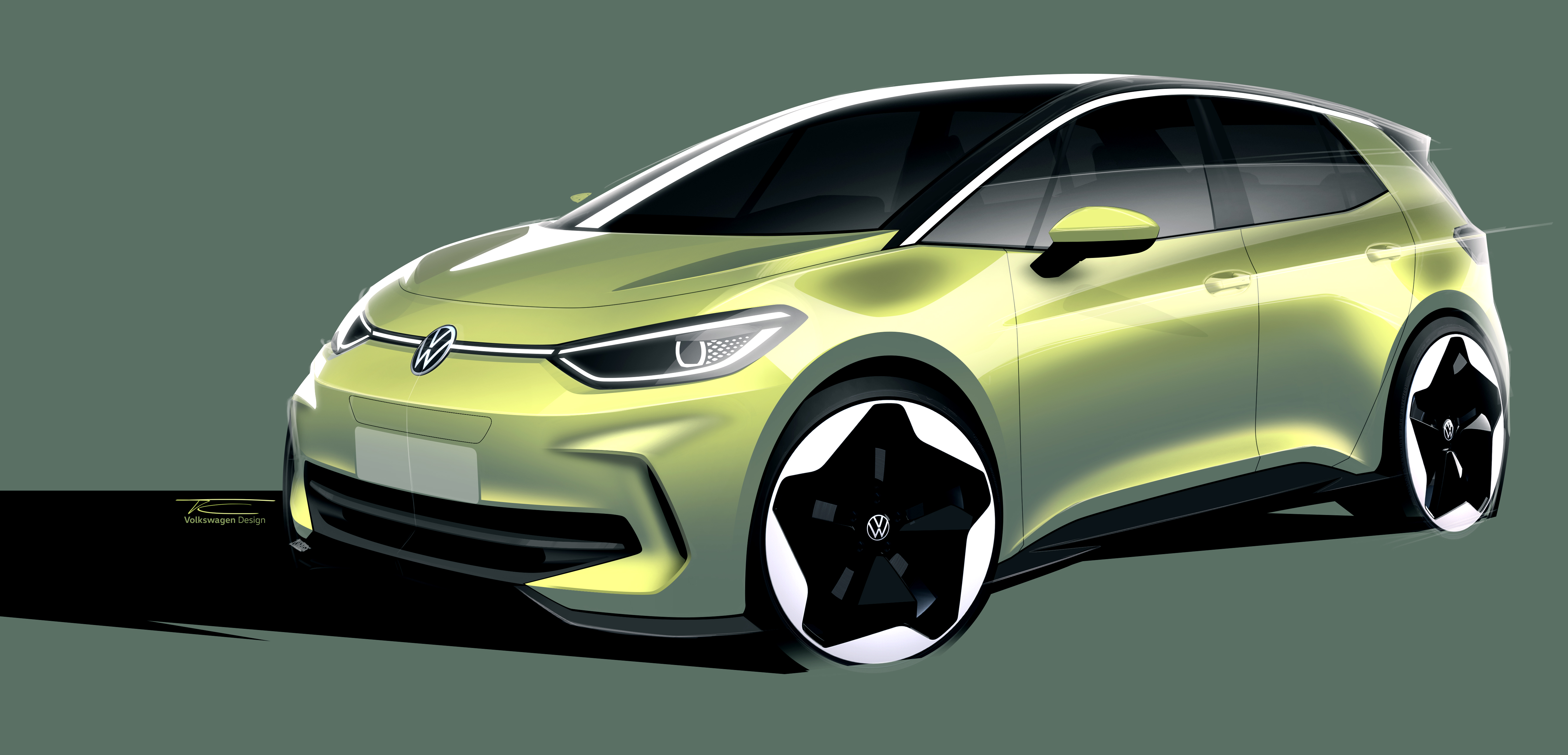 Skisse av nye Volkswagen ID.3